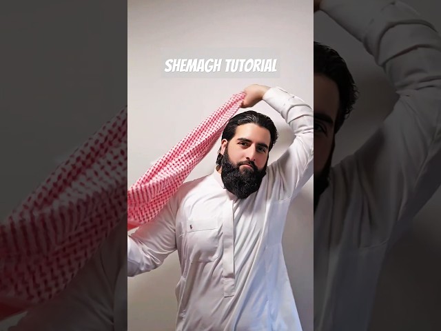 Shemagh Tutorial 🤩 #shemagh #tutorial #islamicshorts #freepalestine #eidoutfit #eidoutfitideas #gaza