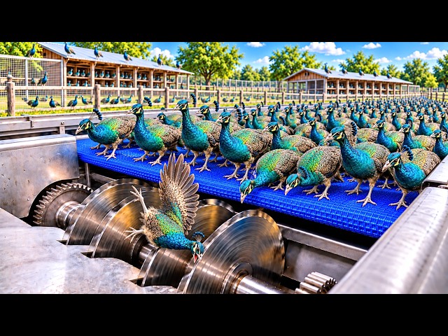 Inside a Massive Peacock Farm & Feather Factory | From Eggs to Luxury Products
