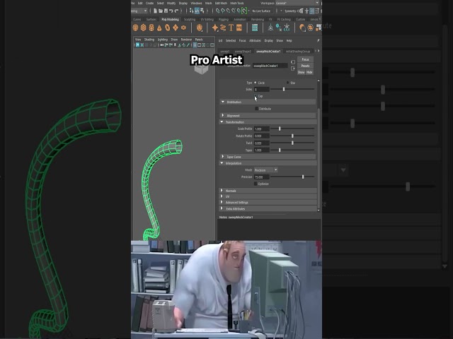Noob vs Pro Artist: Creating Ropes in Maya 3D #mayatutorial #mayatips #shorts
