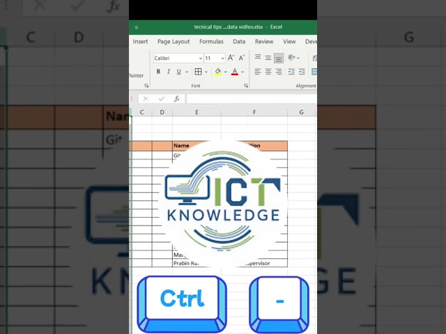 Excel Shortcut Tips | Row र Column Add/Delete #ExcelShorts #ict.knowledge