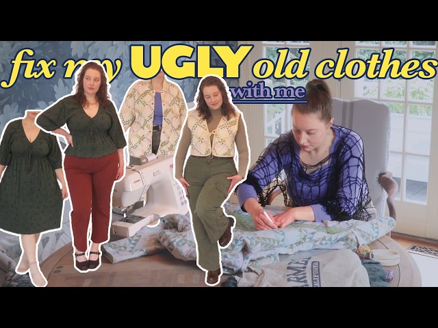 Flipping my UGLY old clothes to make my DREAM fall wardrobe | up cycling & sewing vlog