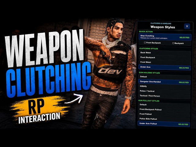 FiveM Weapon Clutching | Realistic Gun Handling and Animations