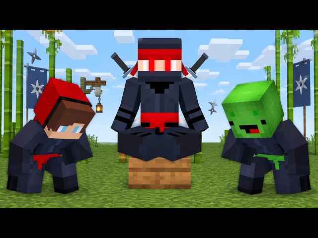 JJ and Mikey Train With a NINJA MASTER in Minecraft
