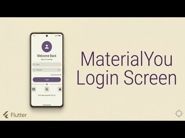 Flutter Material You Login Screen | Material 3 & Dynamic Color Tutorial - The Tech Leaf