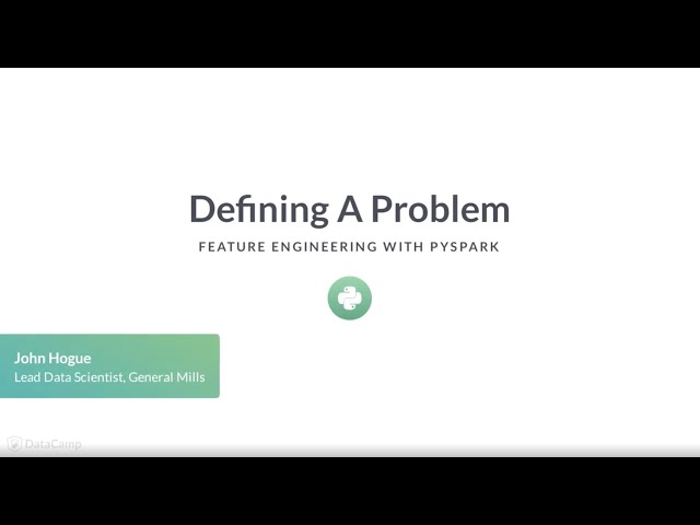 PySpark Tutorial: Defining A Problem