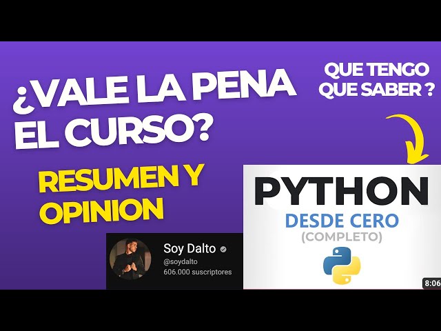 VALE LA PENA APRENDER PYTHON ?  | CURSO de SOY DALTO Opinion