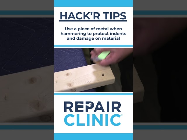 HACK'R TIPS - Use a piece of metal when hammering to protect indents and damage on material