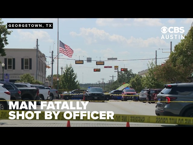 Man fatally shot by officer in Texas town square