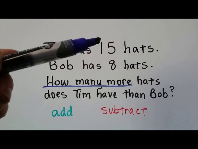 Grade 2 Math  6.13, Word problem solving, choose the operation