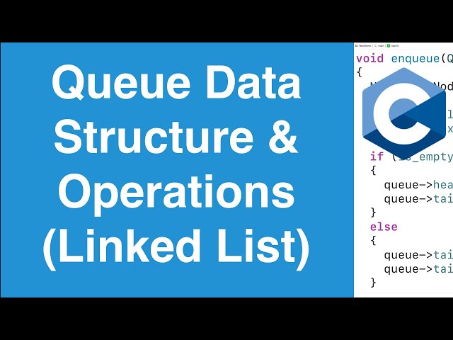Queue Data Structure & Operations (Linked List Based) | C Programming Example