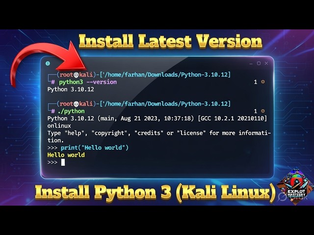 How to Install PYTHON 3 on Kali Linux and any linux