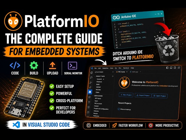 ⚡ PlatformIO Explained! | Arduino IDE vs PlatformIO 🚀 | VS Code Tutorial