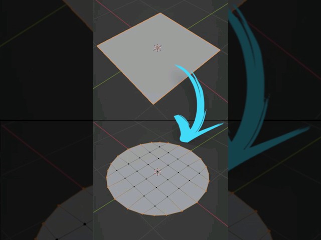 Blender Square to Circle and to Solid Circle #blender #3d #tutorial #cgian