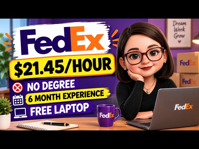 FedEx Hiring Remote Jobs! Little Experience Data Entry Remote Work From Home Jobs 2026