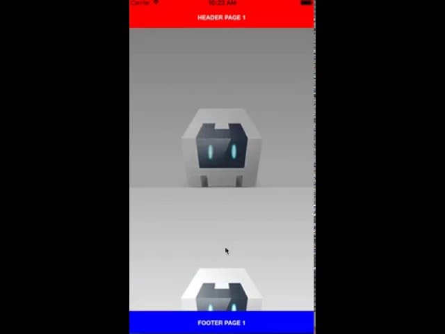 Cordova Native slide up/down transition with fixed header/footer