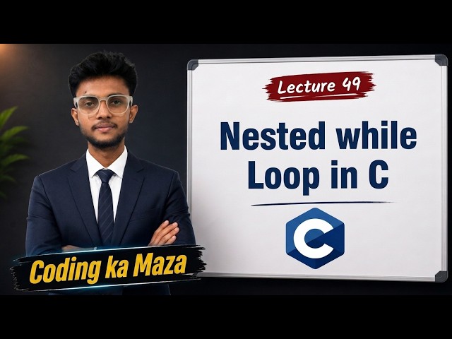 Nested while Loop in C Language | Pattern Printing Example | C Course #49 | Coding ka Maza