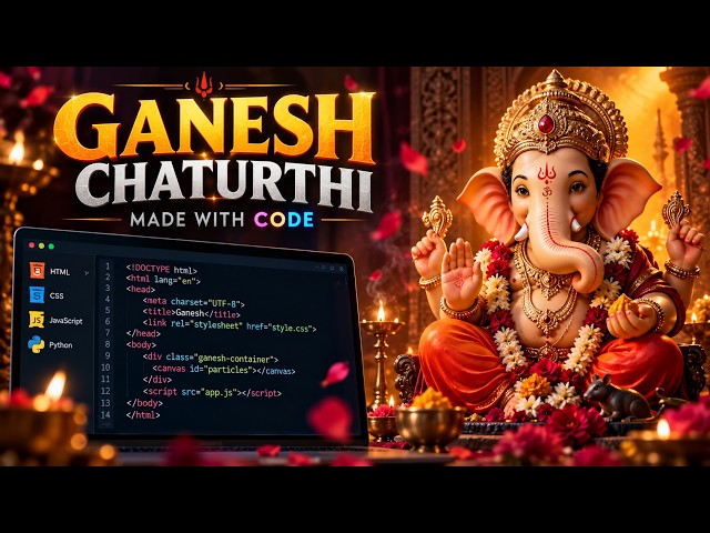 I Made a Ganesh Chaturthi Animation with HTML, CSS, JavaScript & Python 🙏💻