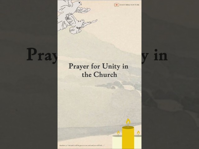 Prayer for Unity in the Church #shorts #prayers #dailyprayers