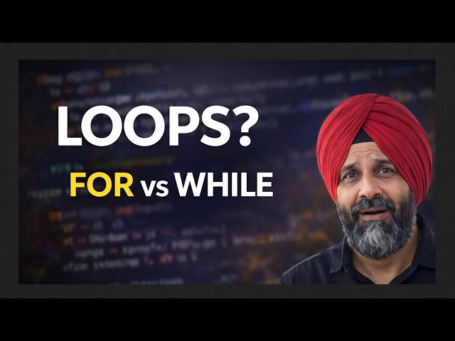 👉 Python Loops Made Simple (for Loop, while Loop in 1 Video) } Day 20