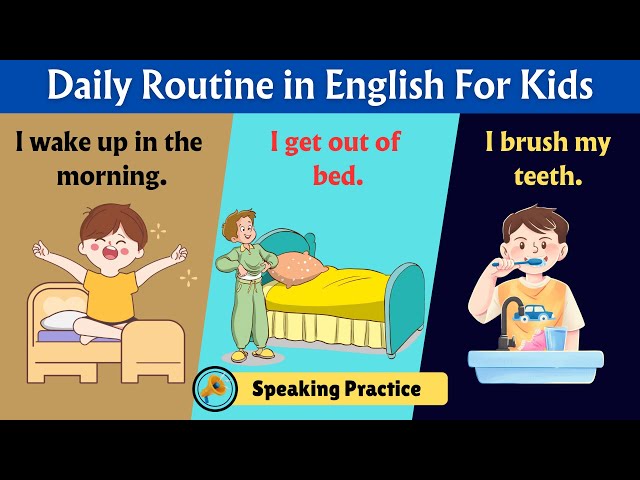 Daily Routine in English | Speak With Your Kids | Sentences for Kids | Learn English Speaking