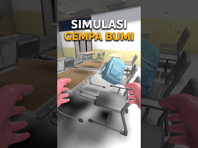 Simulation Earthquake at School #unity #blender3d #tutorial