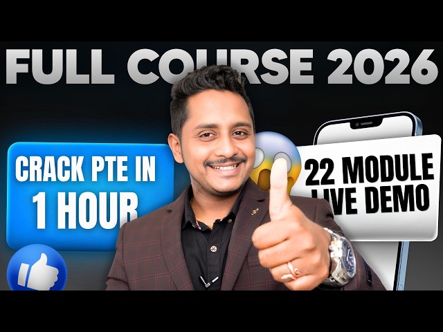 Crack PTE Exam in 1 Hour | Full PTE Course 2026 | 22 Modules Live Demo