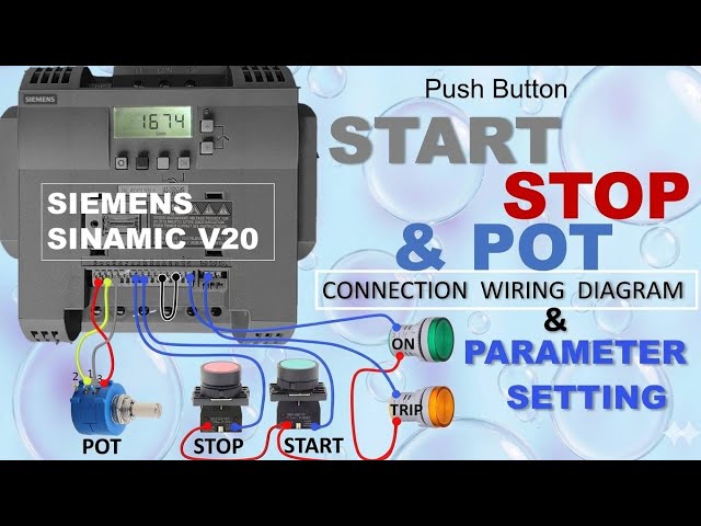 Siemens V20 VFD Start/Stop Control Wiring and Parameter Configuration.@rvelectricalguide  