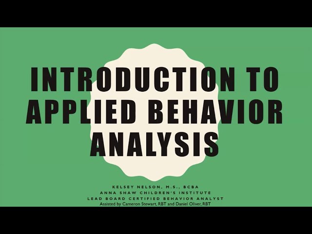 CHAMP Webinar Series - Introduction to Applied Behavior Analysis (ABA) Therapy