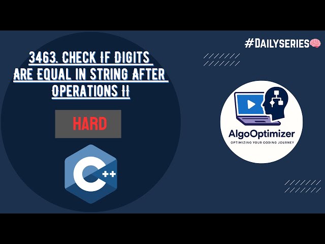 Leetcode 3463 | Check If Digits Are Equal in String After Operations II | Lucas Theorem | c++
