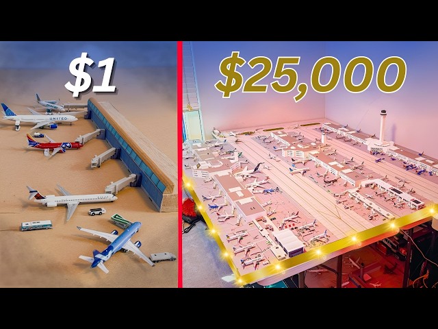 $1 vs $25,000 Model Airport!