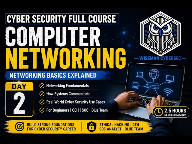 Computer Networking Full Course | Day 2 – Networking Basics Explained | Cyber Security Training