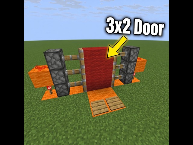 Simple 3x2 Redstone Door | Minecraft Redstone Tutorial