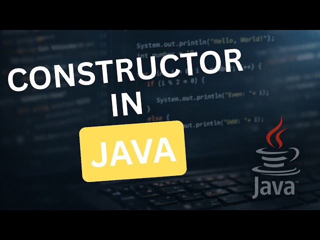 Constructor in Java | Java Tutorial