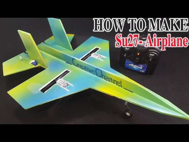 How To Make A RC Airplane SU-27 Sukhoi Twin 180 Motor