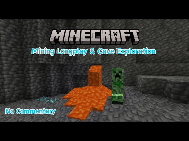 Minecraft Longplay Mining - Exploring Cave & Ore Mining - No Commentary - 1.20