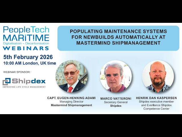 Populating maintenance systems for newbuilds automatically at Mastermind Shipmanagement