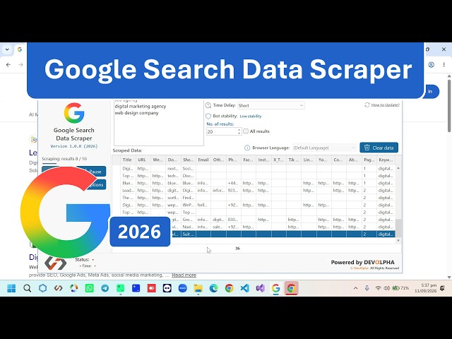 Google Search Data Scraper | Extract Websites, Emails, Phones & Social Links