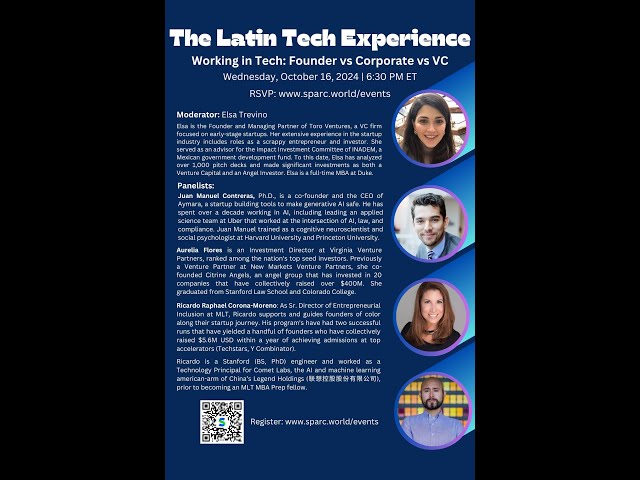 The Latin Tech Experience - Working in Tech: Founder vs Corporate vs VC
