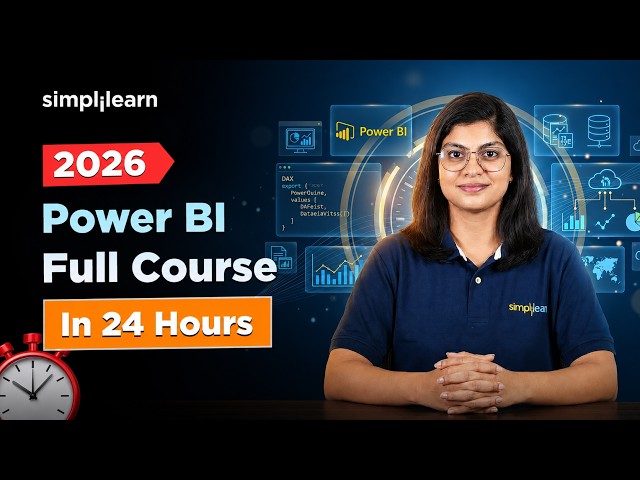 Power BI Full Course 2026 | Power BI Tutorial | Learn Data Vizualisation With Power BI | Simplilearn