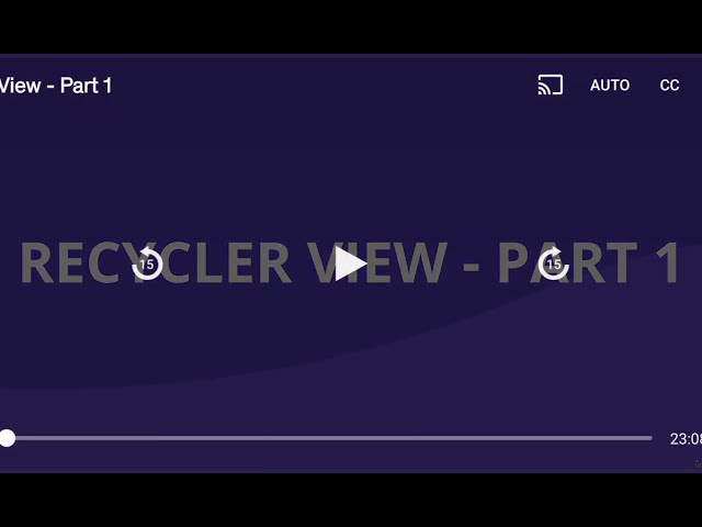 Recycler View in Android Studio