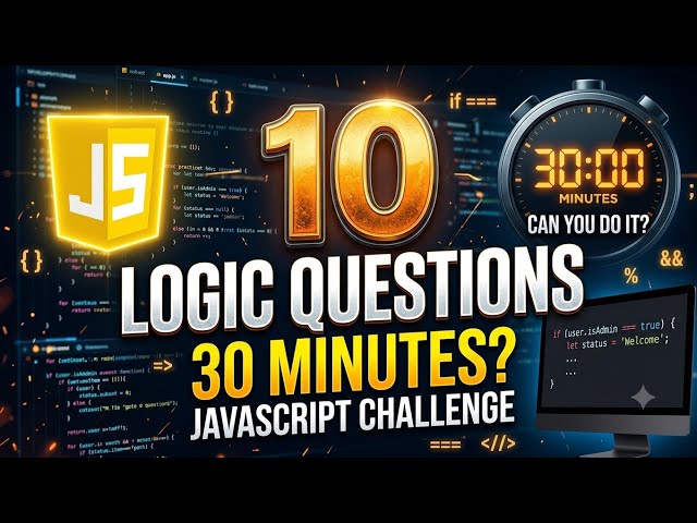 Can You Solve These 10 JavaScript Logic Questions in 30 Minutes? #tutorial #tamil #coding