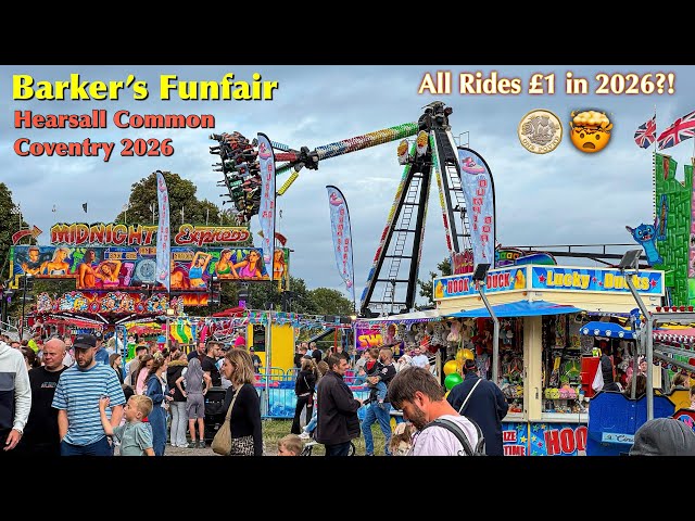 Barker’s £1 Funfair Hearsall Common Coventry September 2026
