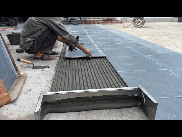 Project Building and Install Large Outdoor Playground Using Imitation Stone Ceramic Tiles