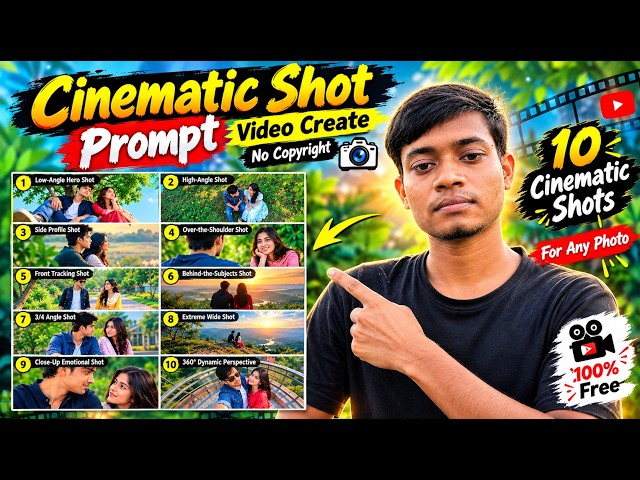 How to Create Cinematic Shot Film | 10 AI Cinematic Video Prompts | Photo to Video Tutorial