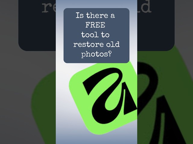 Is there a FREE tool to restore old photos?  #photoorganizing  #restoration