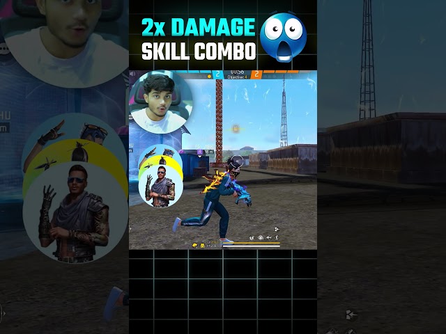 New Secret 200% High Damage Character Skill Combination for CS Rank 🔥🤫 Free Fire #shorts