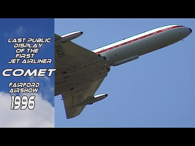 Haviland Comet last display of the first commercial JET Airliner XS235 at Fairford 1996.