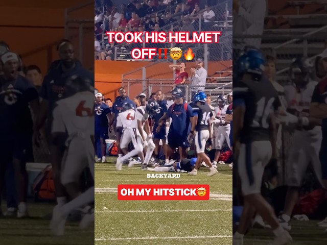 This is the hit if the year‼️🤯🔥 #bighit #hitstick #footballshorts #footballplayer #memes