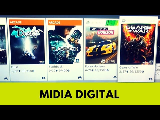 Meus jogos de Xbox 360 (Mídia Digital)