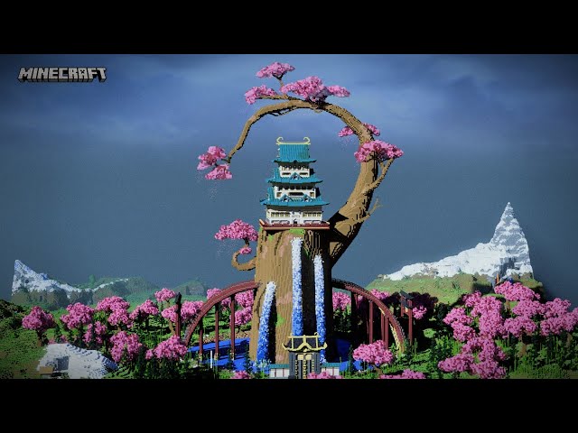 I Built Shogun / Orochi Castle From One Piece 🏴‍☠️ || Minecraft Timelapse